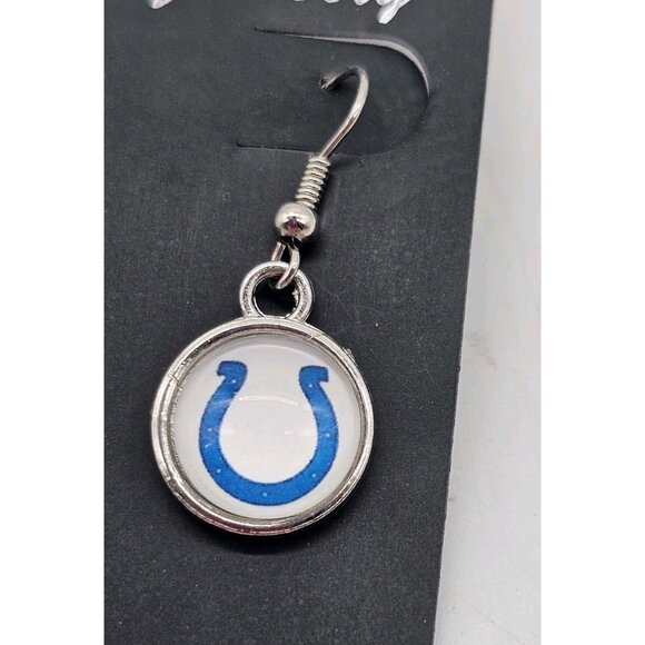 Indianapolis Colts NFL Football Piered Earrings New Small Dangling - Picture 2 of 4